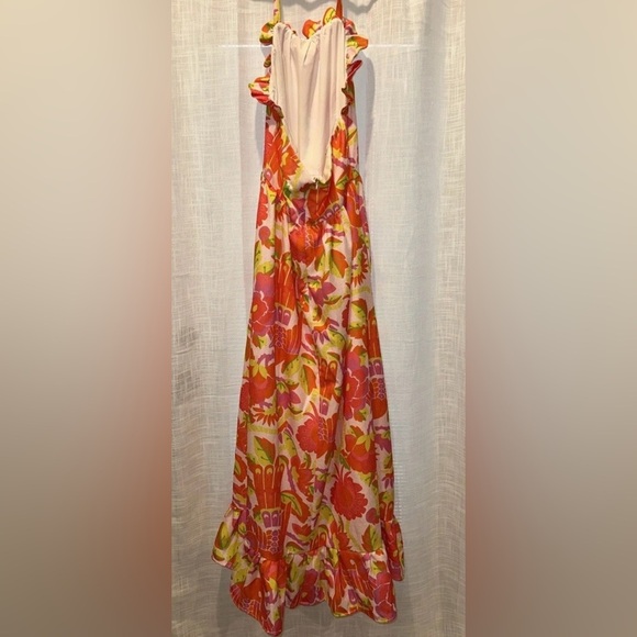 CK Bradley Women’s Large Dove Maxi Dress in Falconer Sunburst Halter NO BELT - Picture 13 of 15
